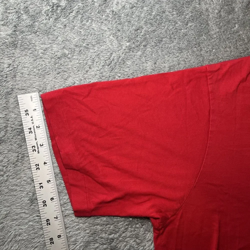VTG Polo By Ralph Lauren Crown Crest Embroidered Red T Shirt 100% Fine Cotton XL